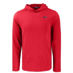 Sweaters & Dress Shirts^New York Jets Men's Cutter & Buck Red Americana Coastline Epic Comfort Eco Recycled Long Sleeve Hoodie T-Shirt