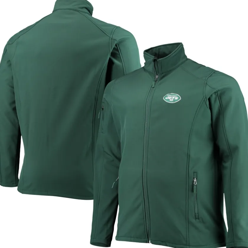 Big & Tall^New York Jets Men's Dunbrooke Green Big & Tall Sonoma Softshell Full-Zip Jacket