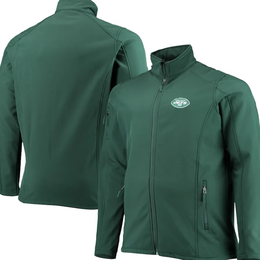 Big & Tall^New York Jets Men's Dunbrooke Green Big & Tall Sonoma Softshell Full-Zip Jacket
