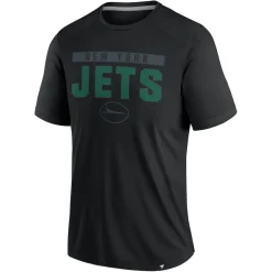 T-Shirts|Men^New York Jets Men's Fanatics Black Defender Blackout T-Shirt