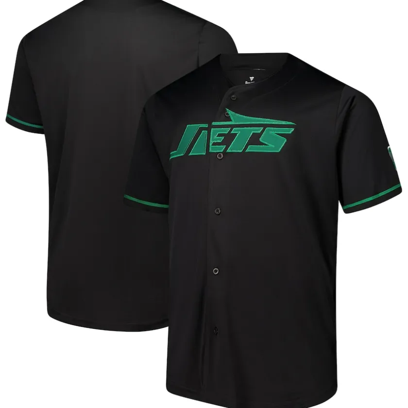 Sweaters & Dress Shirts|Big & Tall^New York Jets Men's Fanatics Black Pop Full-Button Jersey