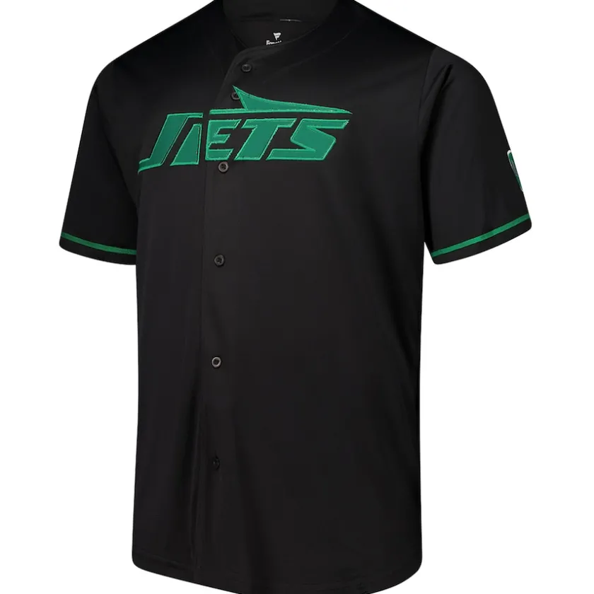 Sweaters & Dress Shirts|Big & Tall^New York Jets Men's Fanatics Black Pop Full-Button Jersey
