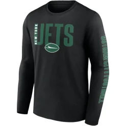 Big & Tall^New York Jets Men's Fanatics Black Big & Tall Vision Long Sleeve T-Shirt