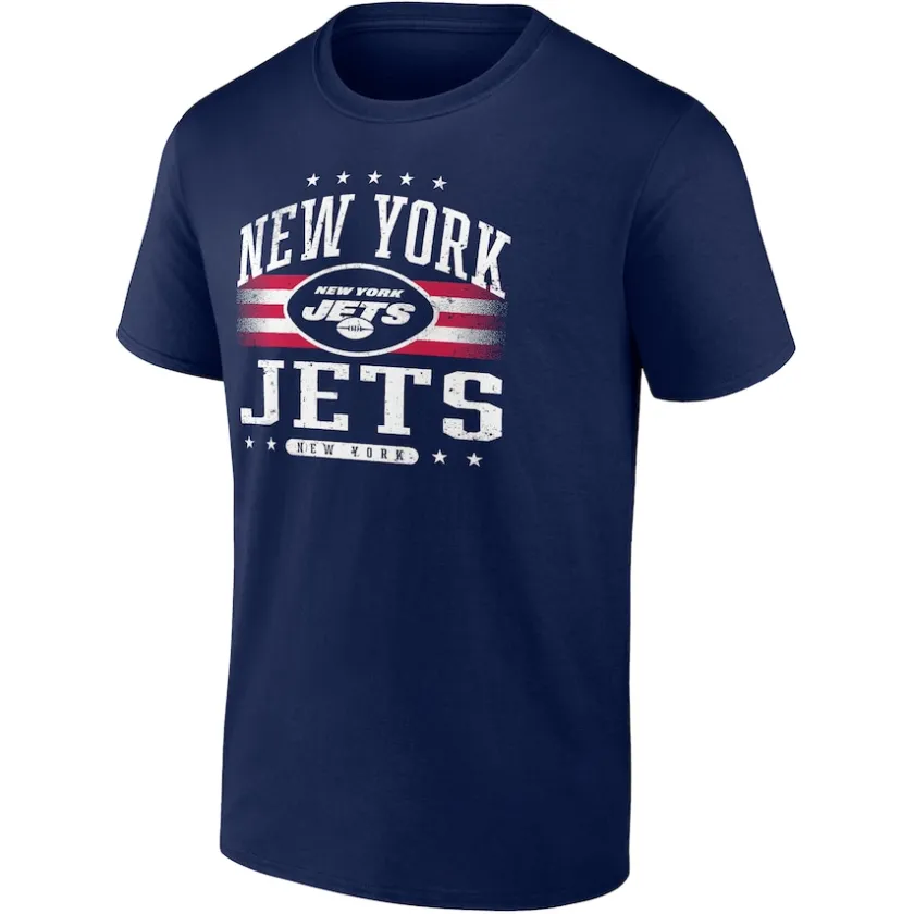 T-Shirts|Men^New York Jets Men's Fanatics Navy Americana T-Shirt