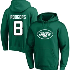 Sweatshirts & Fleece|Men^New York Jets Men's Fanatics Aaron Rodgers Green Big & Tall Fleece Name & Number Pullover Hoodie