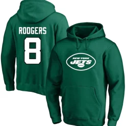 Sweatshirts & Fleece|Men^New York Jets Men's Fanatics Aaron Rodgers Green Big & Tall Fleece Name & Number Pullover Hoodie