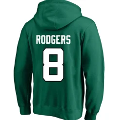 Sweatshirts & Fleece|Men^New York Jets Men's Fanatics Aaron Rodgers Green Big & Tall Fleece Name & Number Pullover Hoodie