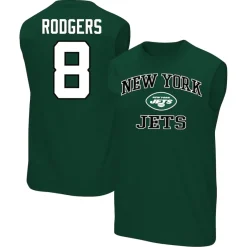 Big & Tall|Tank Tops^New York Jets Men's Fanatics Aaron Rodgers Green Big & Tall Muscle Tank Top