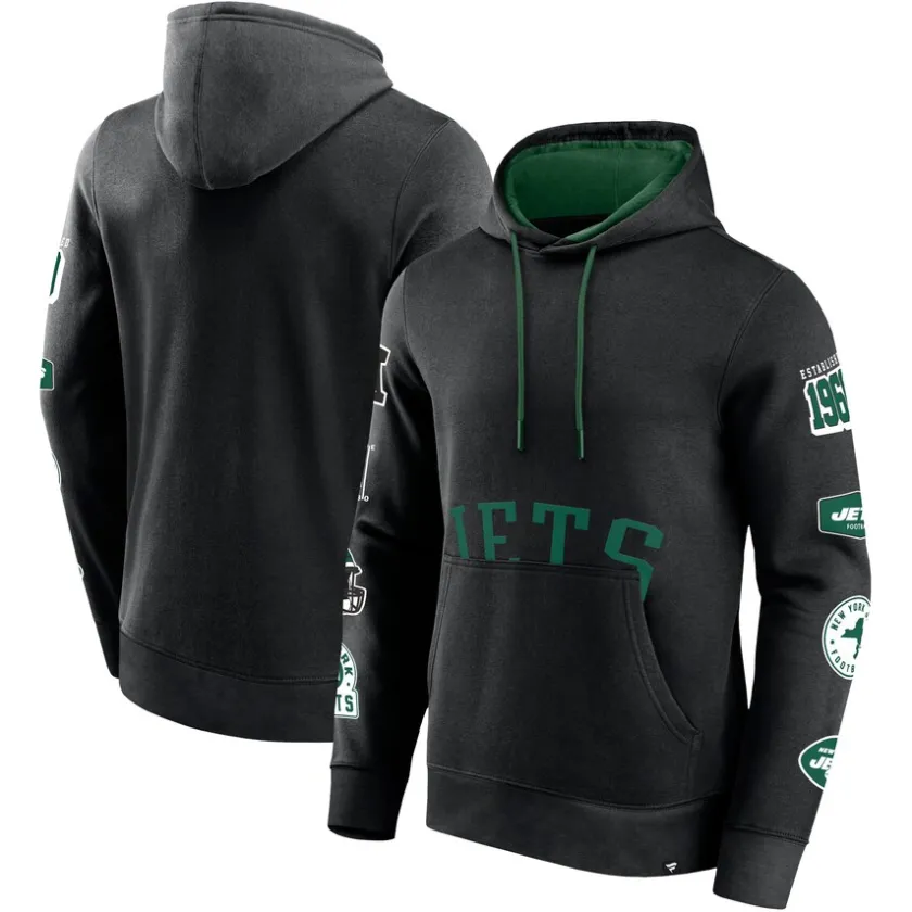 Sweatshirts & Fleece|Men^New York Jets Men's Fanatics Black Wild Winner Pullover Hoodie