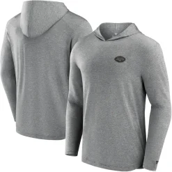 Long Sleeved^New York Jets Men's Fanatics Black Front Office Tech Lightweight Hoodie T-Shirt