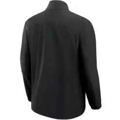Jackets|Sweatshirts & Fleece^New York Jets Men's Fanatics Black Front Office Woven Quarter-Zip Jacket