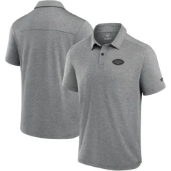 Polos^New York Jets Men's Fanatics Black Front Office Tech Polo Shirt