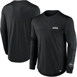 T-Shirts|Men^New York Jets Men's Fanatics Black Blackout Long Sleeve T-Shirt
