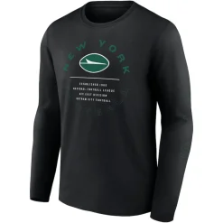 T-Shirts|Men^New York Jets Men's Fanatics Black Stat Sheet Long Sleeve T-Shirt