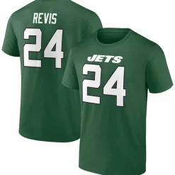 T-Shirts|Men^New York Jets Men's Fanatics Darrelle Revis Green Retired Player Icon Name & Number T-Shirt