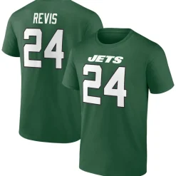 T-Shirts|Men^New York Jets Men's Fanatics Darrelle Revis Green Retired Player Icon Name & Number T-Shirt