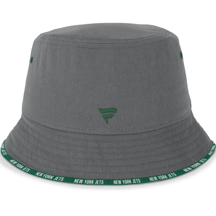 Hats|Men^New York Jets Men's Fanatics Graphite Backup Bucket Hat