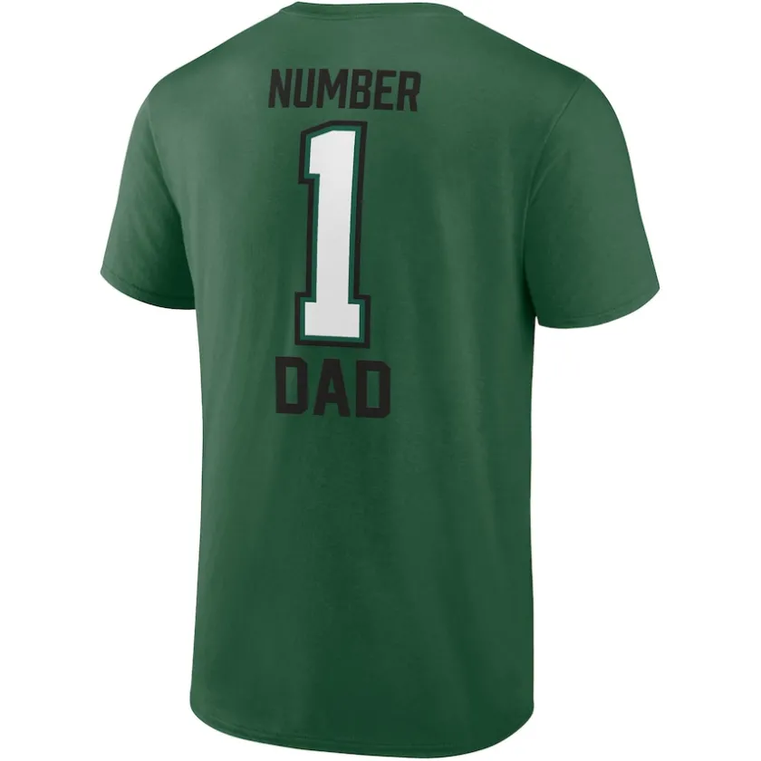 Big & Tall^New York Jets Men's Fanatics Green Green #1 Dad T-Shirt