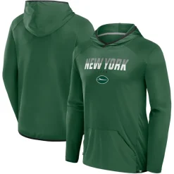 T-Shirts|Men^New York Jets Men's Fanatics Green Transitional Defender Hoodie Long Sleeve T-Shirt