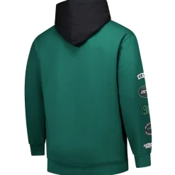 Big & Tall^New York Jets Men's Fanatics Green Big & Tall Patched Out Pullover Hoodie