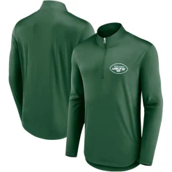 Jackets|Sweatshirts & Fleece^New York Jets Men's Fanatics Green Quarterback Quarter-Zip Top