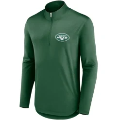Jackets|Sweatshirts & Fleece^New York Jets Men's Fanatics Green Quarterback Quarter-Zip Top