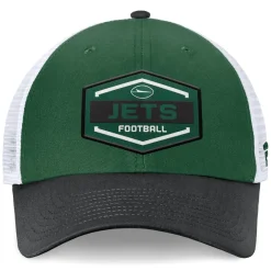Hats|Men^New York Jets Men's Fanatics Green/Black Bench Trucker Adjustable Hat