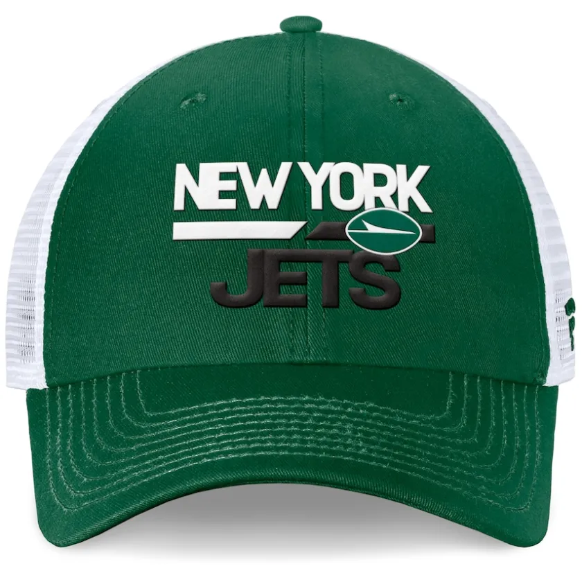 Adjustable^New York Jets Men's Fanatics Green/White Upper Trucker Adjustable Hat