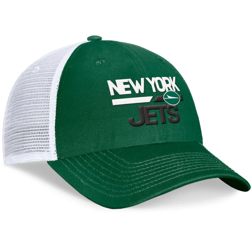 Adjustable^New York Jets Men's Fanatics Green/White Upper Trucker Adjustable Hat