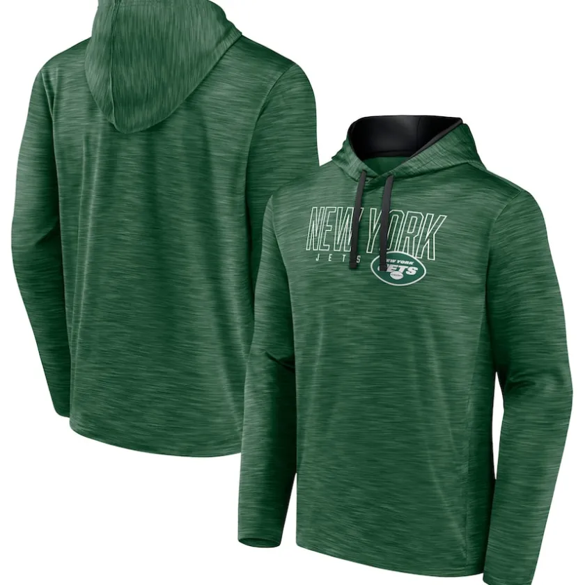 Sweatshirts & Fleece|Men^New York Jets Men's Fanatics Heather Green Hook And Ladder Pullover Hoodie