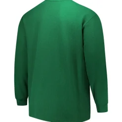 Big & Tall^New York Jets Men's Fanatics Kelly Green Big & Tall Throwback Thermal Long Sleeve T-Shirt