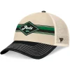 Hats|Men^New York Jets Men's Fanatics Natural/Black Diamond Stripe Trucker Adjustable Hat