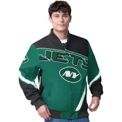 Jackets^New York Jets Men's G-III Extreme Green Maximum Racing Full-Zip Jacket