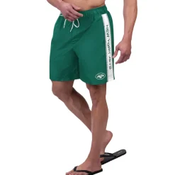 Shorts & Pants|Swimsuits^New York Jets Men's G-III Sports By Carl Banks Green Streamline Volley Swim Shorts
