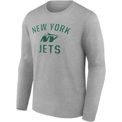 Long Sleeved^New York Jets Men's Gray Victory Arch Long Sleeve T-Shirt