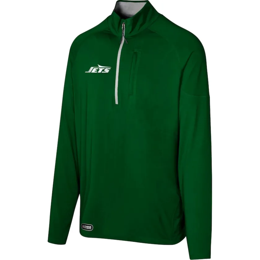 Jackets^New York Jets Men's Green Grind Iron Quarter-Zip Top