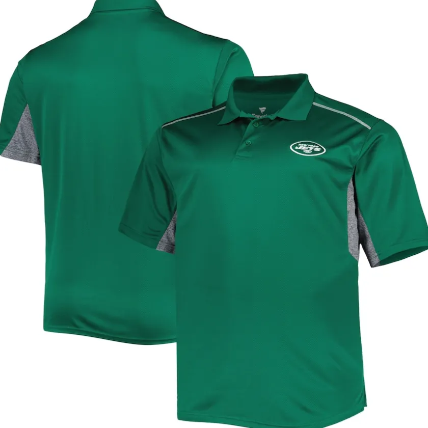 Big & Tall^New York Jets Men's Green Big & Tall Team Color Polo