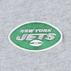Big & Tall^New York Jets Men's Heather Gray Big & Tall Fleece Raglan Full-Zip Hoodie Jacket