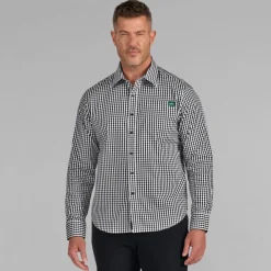 Sweaters & Dress Shirts^New York Jets Men's J. Palmer Black Dual Threat Long Sleeve Button-Up Shirt