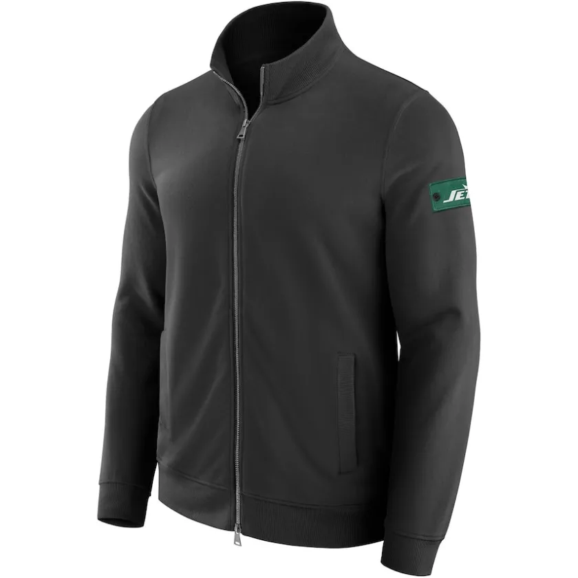 Sweaters & Dress Shirts|Sweatshirts & Fleece^New York Jets Men's J. Palmer Black QB1 Full-Zip Sweatshirt