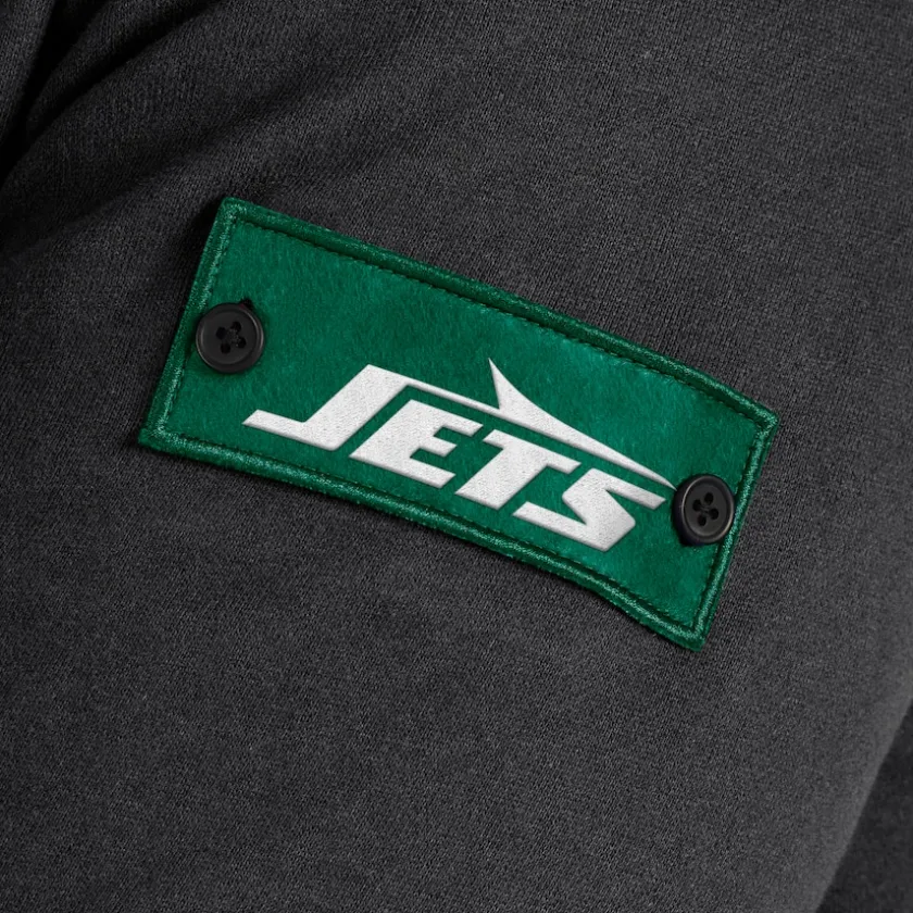 Sweaters & Dress Shirts|Sweatshirts & Fleece^New York Jets Men's J. Palmer Black QB1 Full-Zip Sweatshirt