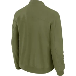 Jackets^New York Jets Men's J. Palmer Olive Lightweight Cover-4 Tri-Blend Full-Zip Jacket