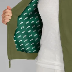 Jackets^New York Jets Men's J. Palmer Olive Lightweight Cover-4 Tri-Blend Full-Zip Jacket