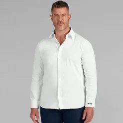 Sweaters & Dress Shirts^New York Jets Men's J. Palmer White Man-In-Motion Long Sleeve Button-Up Dress Shirt