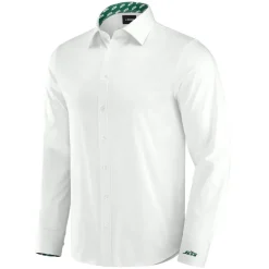 Sweaters & Dress Shirts^New York Jets Men's J. Palmer White Man-In-Motion Long Sleeve Button-Up Dress Shirt