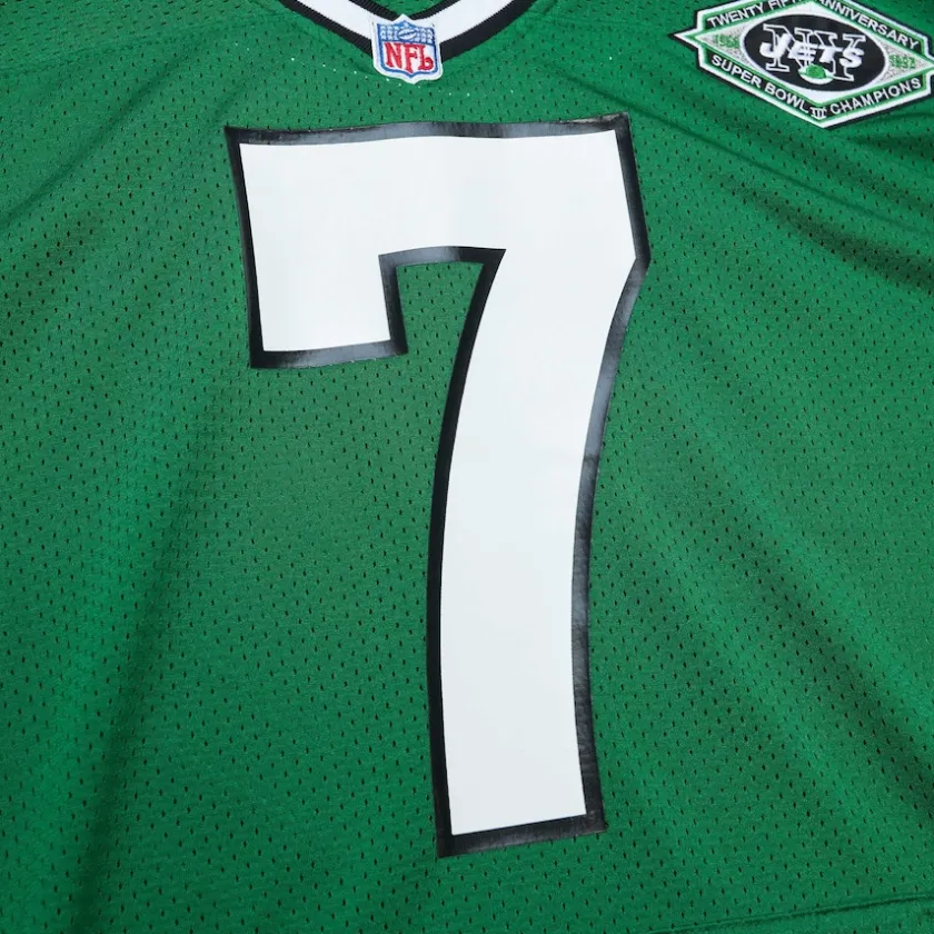 Authentic|Throwback^New York Jets Men's Mitchell & Ness Boomer Esiason Kelly Green 1993 Authentic Retired Player Pocket Jersey