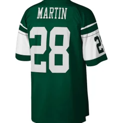 Replica|Throwback^New York Jets Men's Mitchell & Ness Curtis Martin Green Legacy Replica Jersey