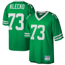 Replica|Throwback^New York Jets Men's Mitchell & Ness Joe Klecko Kelly Green Legacy Replica Jersey