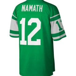Big & Tall|Replica^New York Jets Men's Mitchell & Ness Joe Namath Green Big & Tall 1968 Retired Player Replica Jersey