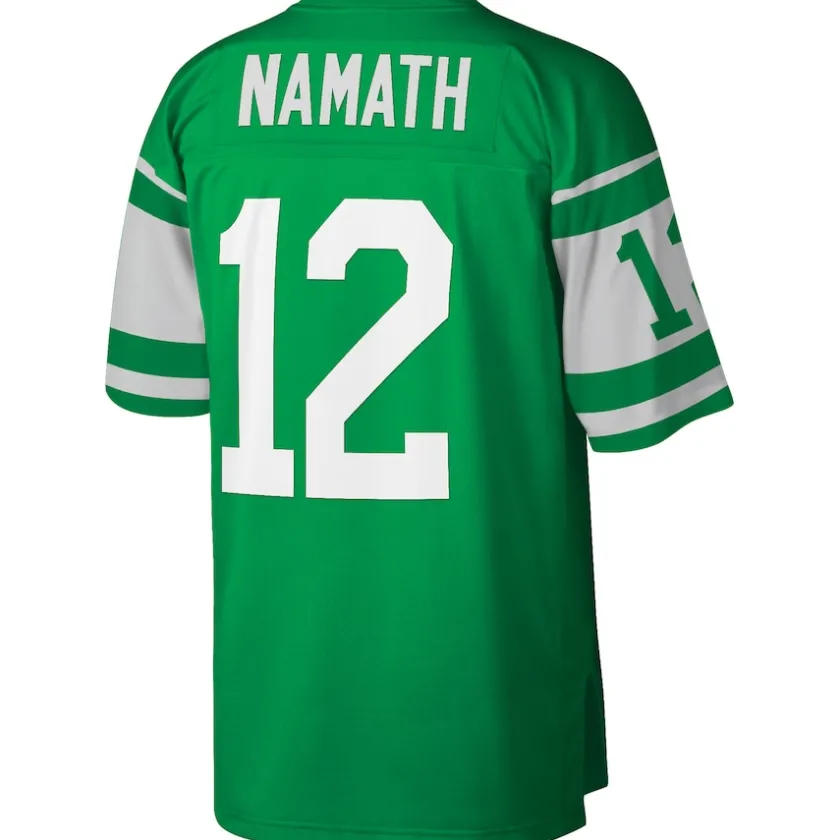 Big & Tall|Replica^New York Jets Men's Mitchell & Ness Joe Namath Green Big & Tall 1968 Retired Player Replica Jersey